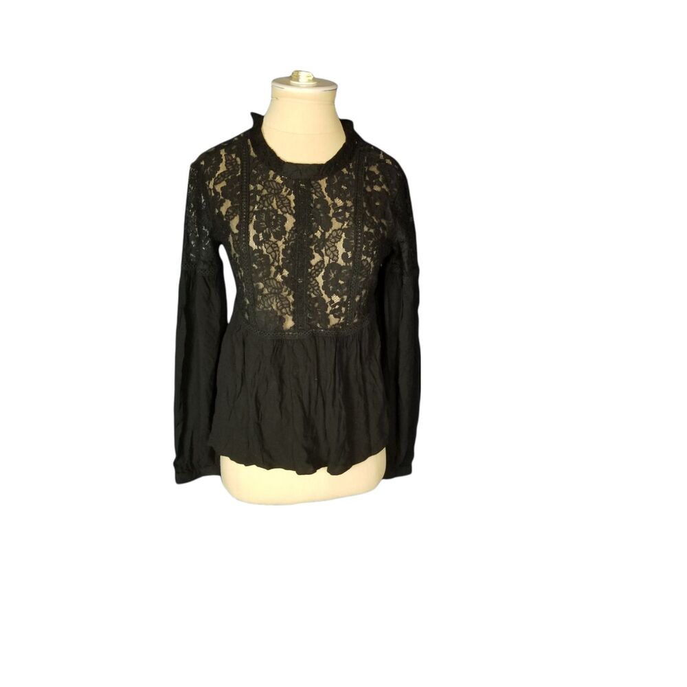 Forever 21 Black Lace Goth, Grunge, Top NWT Size Small